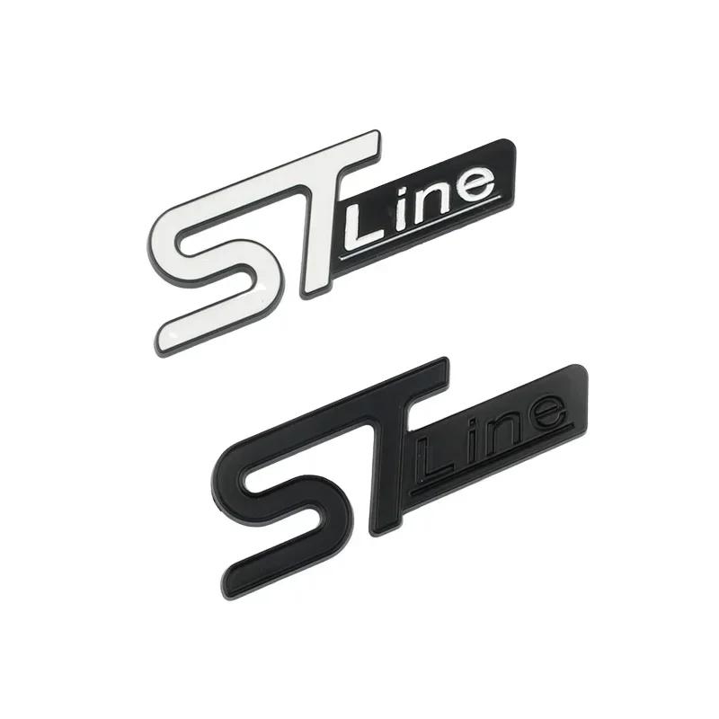 3D Metal ST LINE Logo Rear Trunk Emblem Badge Sticker for Ford Focus FIESTA Kuga ESCAPE Mondeo EcoBoost