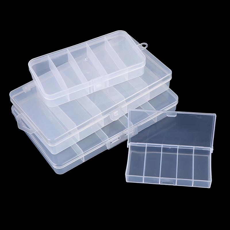 Transparent 5 Compartments Fishing Tackle Box Storage Case Fly Fishing Lure Spoon Hook Bait Case Boxes Fishing Accessories Tools
