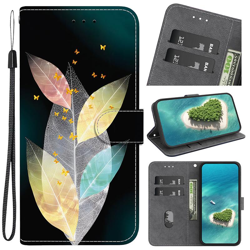 Stand Flip Wallet Case for Xiaomi Poco X6 X3 PRO X7 X6 5G X5 X4 PRO 5G X4 GT X3 NFC X3 GT Flip Painted Pattern Wallet Case