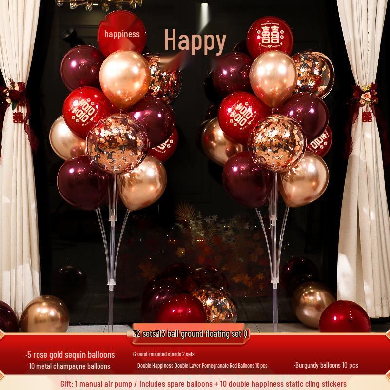 Wedding & Engagement Balloon Decoration Set for Living Room, Bridal Chamber, Aisle Guide, and New House Decor