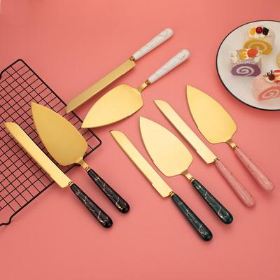 Kek Bıçağı Spatula Seti Hediye Paslanmaz Çelik Seramik Saplı Kek Bıçağı Kek Spatula Hediye Kutusu Seti CST