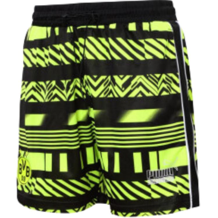 

Puma Bvb Fashion Versatile Sports Casual Shorts Men Shorts Black Green 765050-05 M