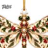 Clear Acrylic Gift Tags Dragonfly Hanging Ornament, Seasonal Decorative Pendant with Lanyard, Lightweight Sign HD Printing for Christmas Tree
