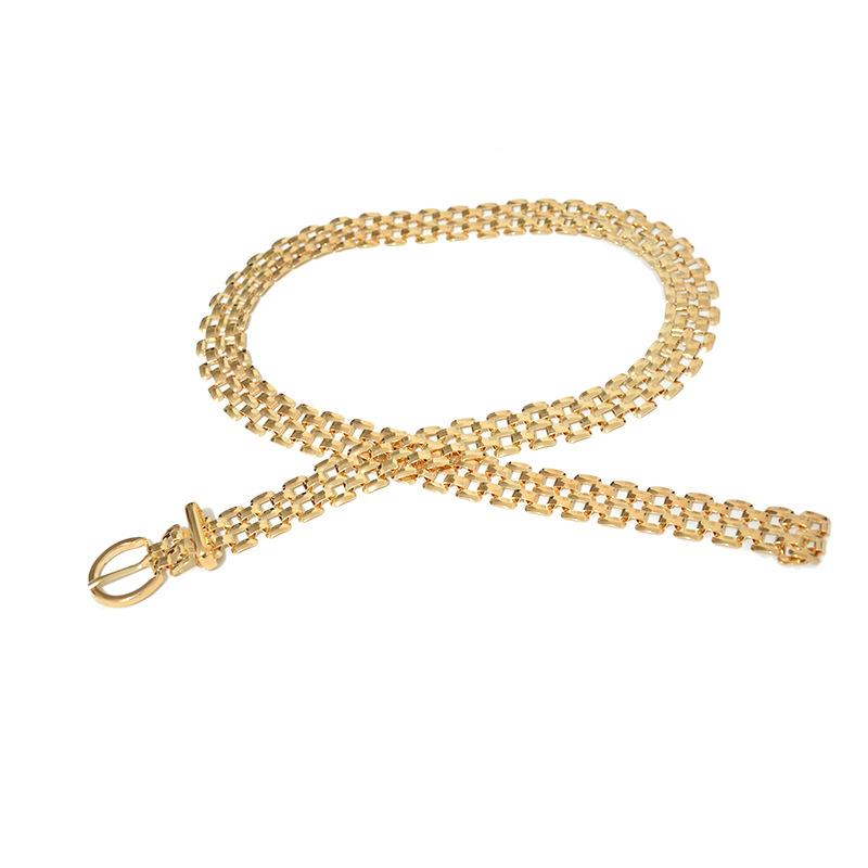 Cintura in metallo Meier da donna casual versatile catena per vita decorativa traforata