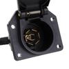Trailer Adapter 4 Way Flat to 7 Way Round Blade Light Plug Wiring Connector with Mount Bracket for Commercial Vehicles