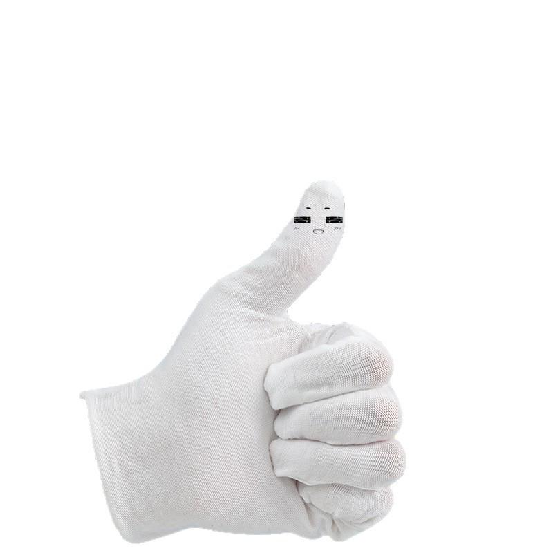 Newcomer Special: 6 Pairs White Cotton Work Gloves - Thick, Wear-Resistant, Ideal for Labor Protection