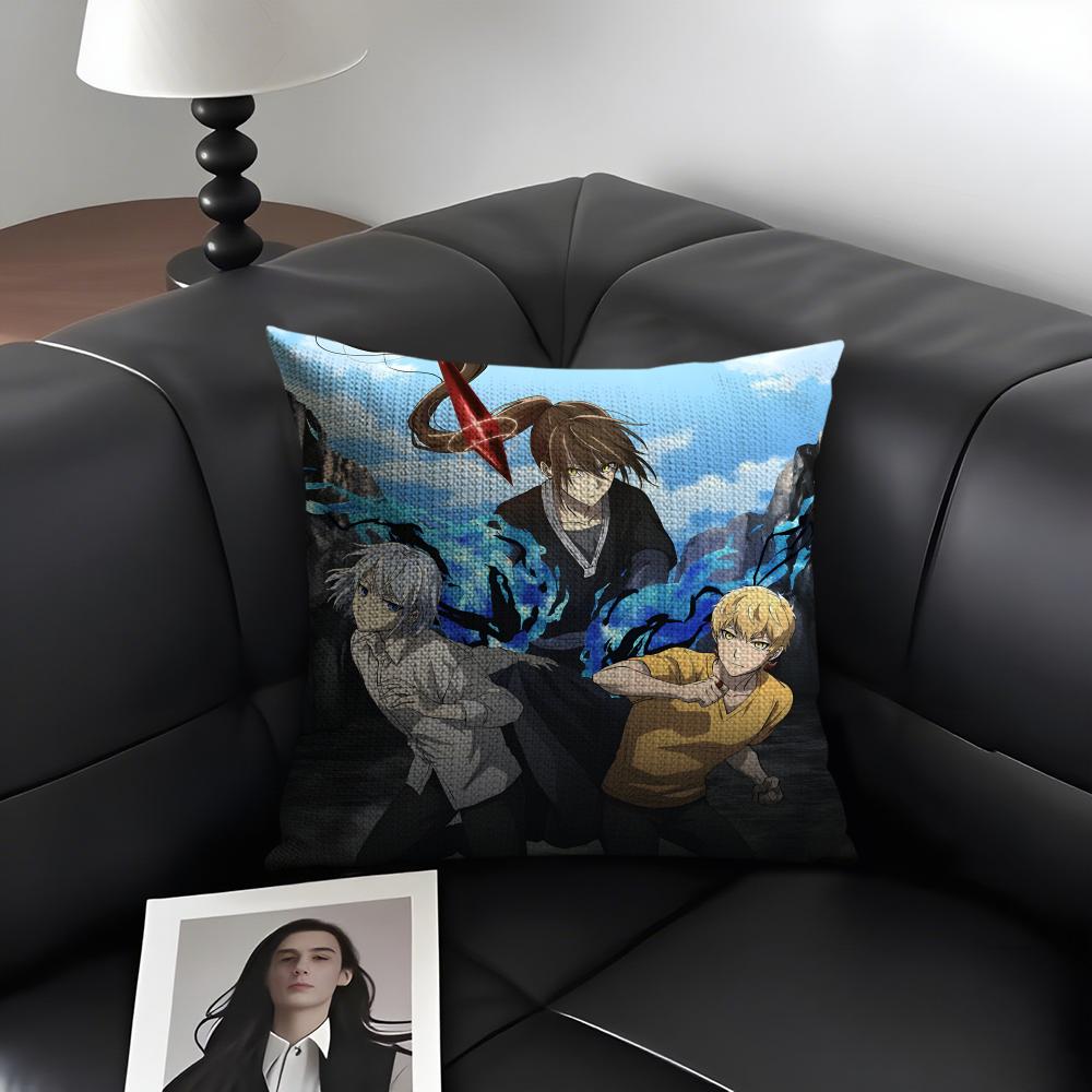 T-Tower Of Godd Anime Cushion Cover Natural Linen Organic Fabric Double-Sided Printing Sofa Home Decor Gift Pillow Case