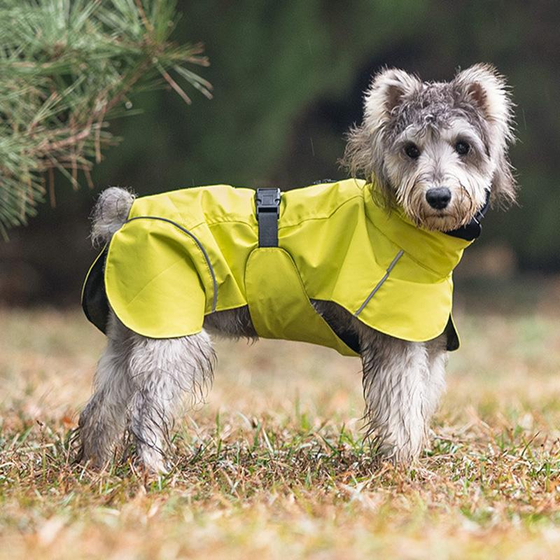 

Pet Dog Waterproof Raincoat Outdoor Small Medium Size Dog Universal Teddy Bichon Puppy Clothes Pet Apparel Casual Raincoat S зелёный