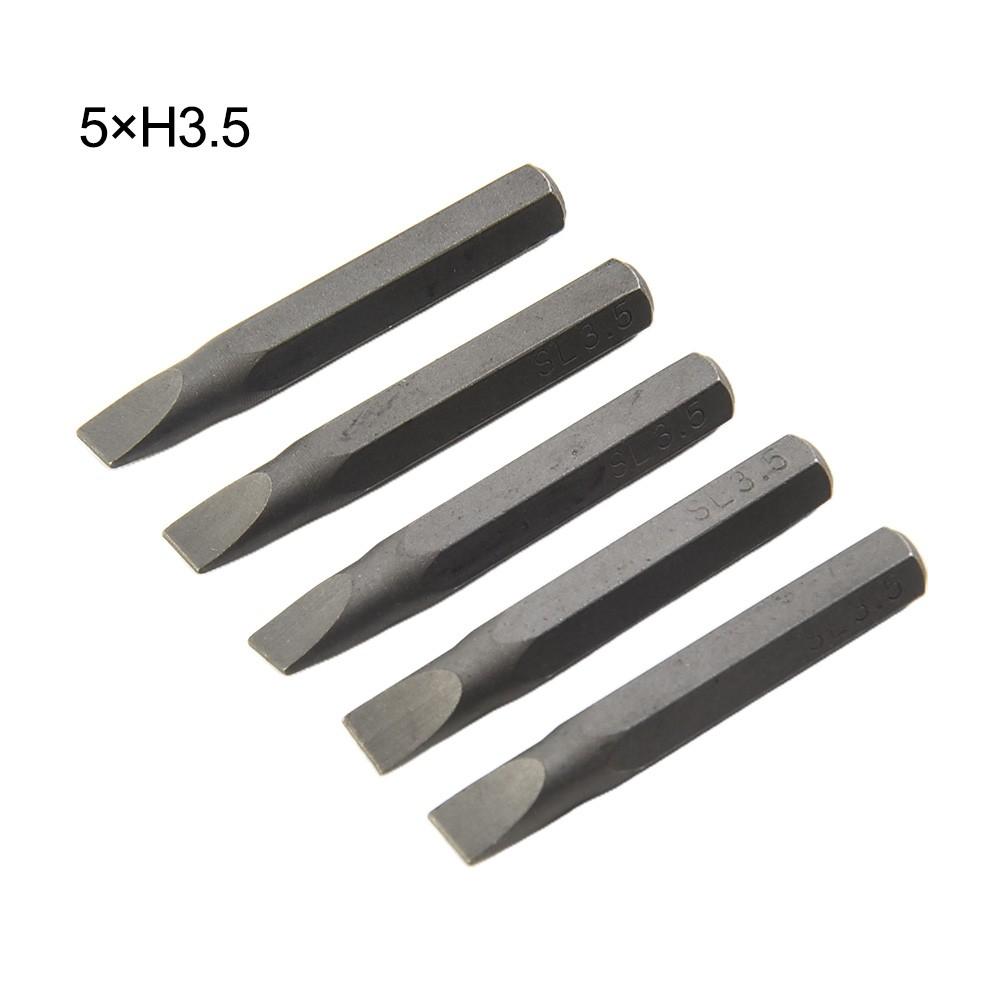 High Strength Steel Small Hex Screwdriver Bits 5Pcs H0 7 4mm Hex Shank