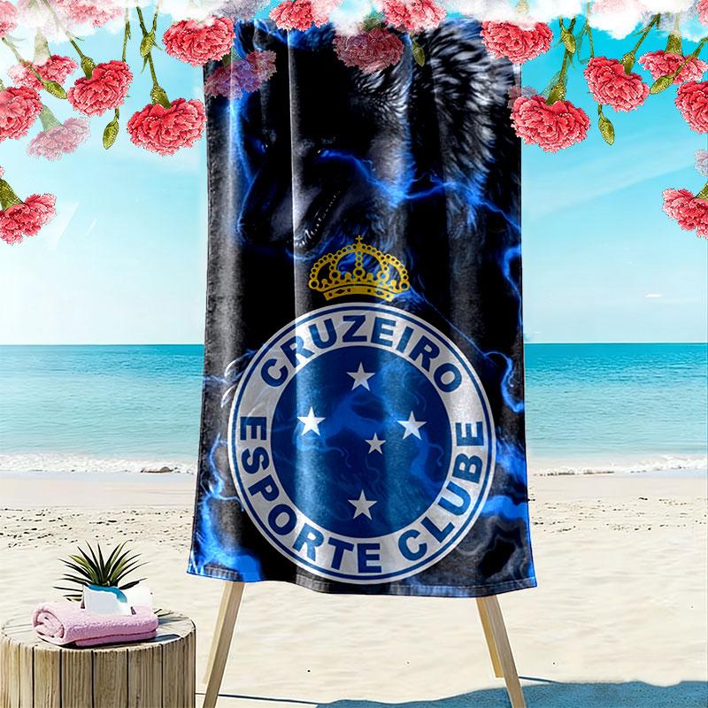 Cruzeiro Esporte Clube Print Beach Towel, Large Soft Quick Dry Towel for Beach Camping Swimming