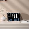 Large LED Digital Alarm Clock - Silent Weekday Display for Living Room