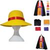 One Piece Wano Country Cosplay Men's Set With Luffy's Top And Pants