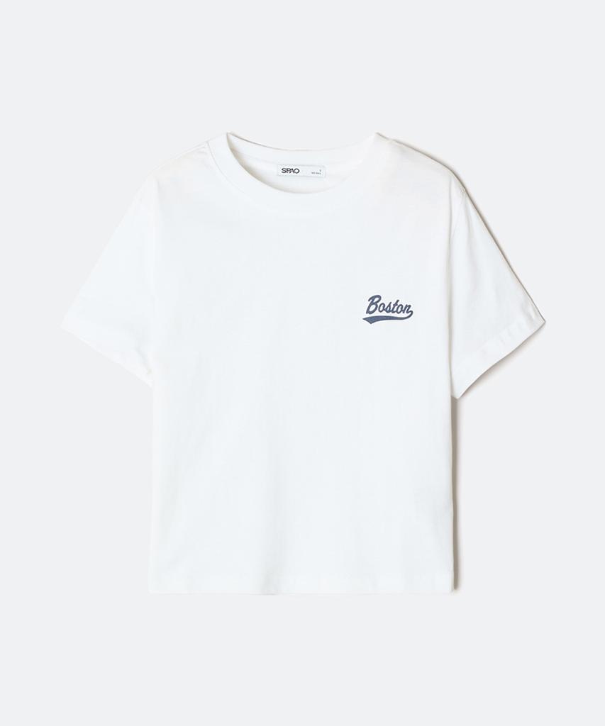 Seupao Boston Small Letter Crop Short Sleeve Tee_Sprpg24G71