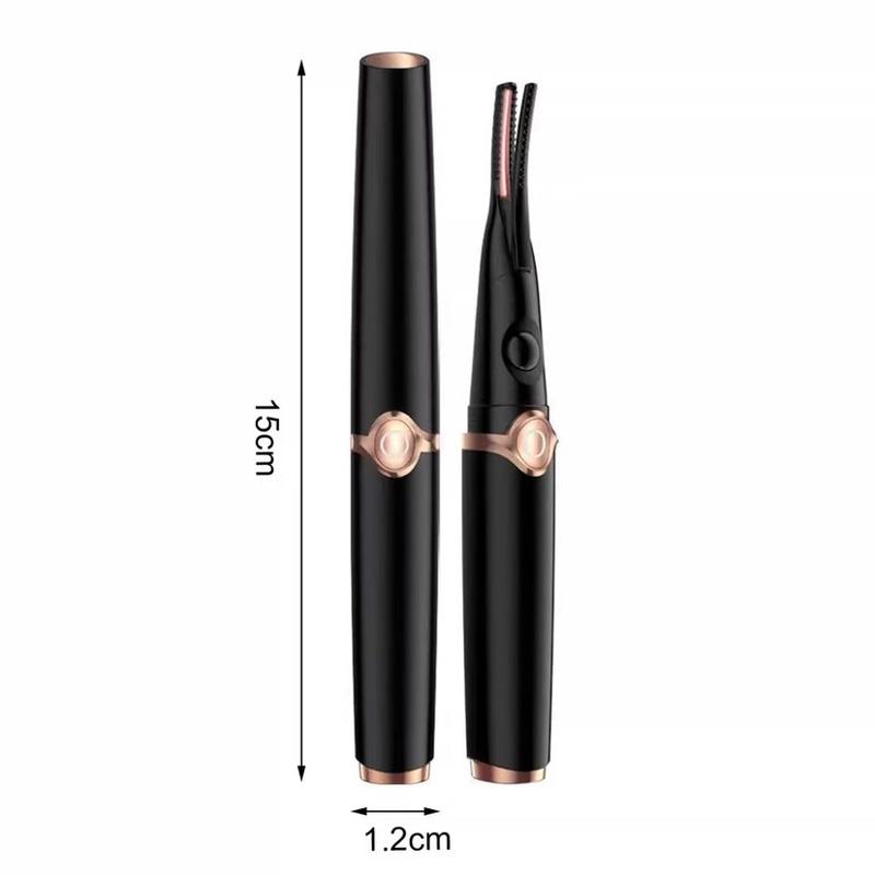 Mini USB Rechargeable Electric Eyelash Curler, a Portable Heating Makeup Tool for Women, Made of Durable Plastic