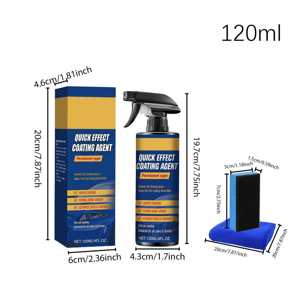 

Ceramic Spray Coating For Cars 120ml High Gloss Detailing Supplies Car Coating Agent For Detailing Polishing Cleaning Liquid білий