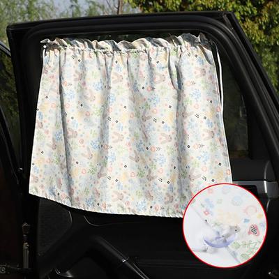 Parasol Universal para Ventana de Coche con Ventosa Cortina Lateral de Dibujos Animados para Protección UV Seguridad de Niños Bebé