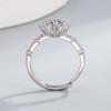 Trendy Five-Pointed Star Moissanite-Style Adjustable Open Ring