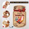 Kraft Candy Jar Valentines Day Cards Set Clear Sealed Bags Valentine Exchange Cards for Classroom Party Favors Greeting Card