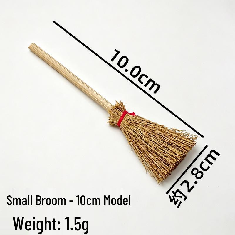 Handmade Mini Broom Halloween Party Decoration for Dollhouse Scenes