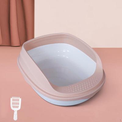 Caja de arena para gatos con lados altos, inodoro, suministros para mascotas, bandejas para animales pequeños y