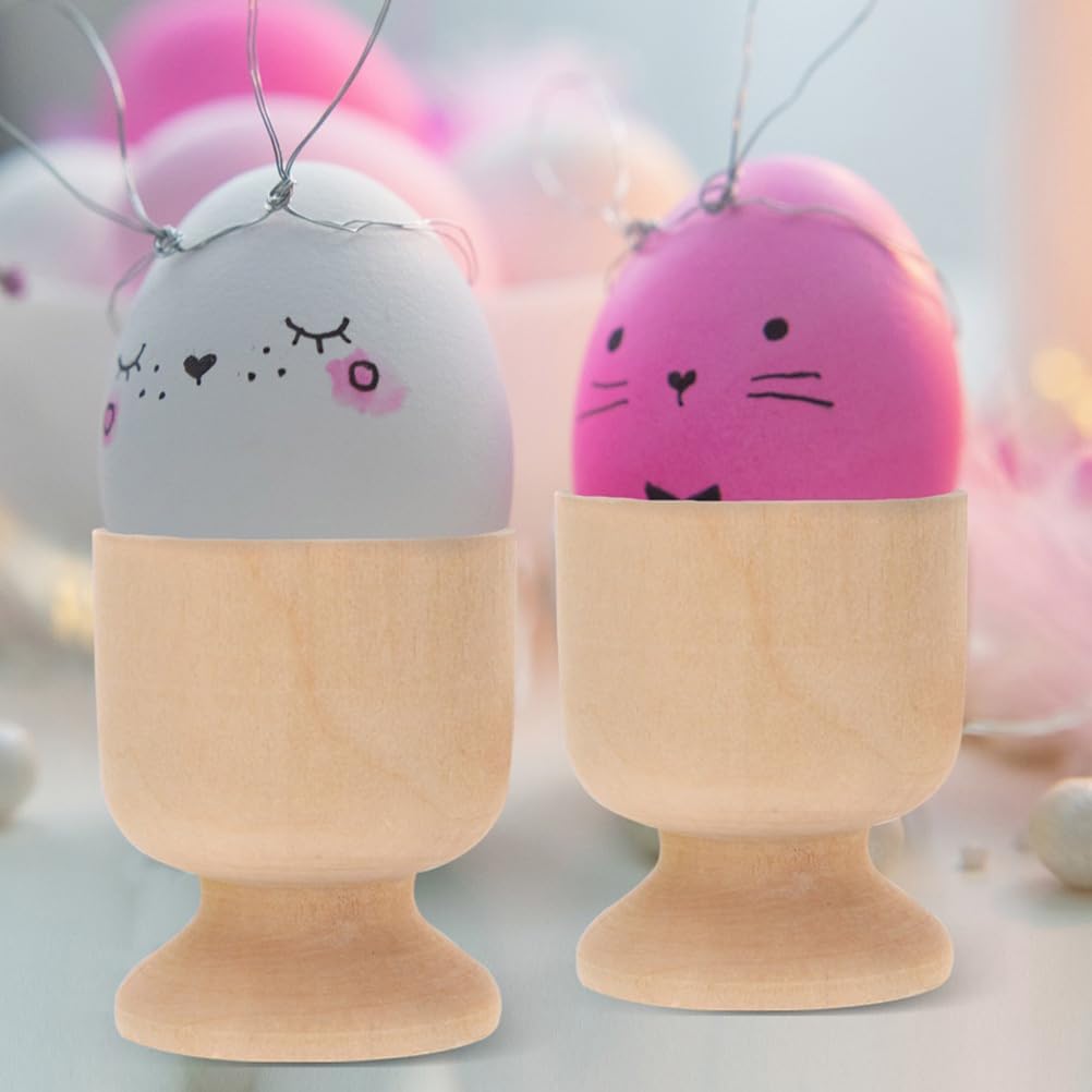 

Amosfun 12PCS Wooden Egg Cup Holders Stands DIY Blank Unfinished Wooden Egg Stands Holders 1.97/ x1.57/ (HC139033120)