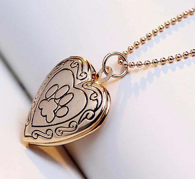 

Suteyi Po Frame Memory Locket Necklace Gold Color Pendant Pet Cat Dog Paw Footprint Necklace Mother S Day Gift Jewelry