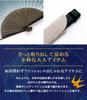 Stylish Business Fan Set with Fan Case and Handkerchief Lucky Charm [Osaka Choseido] Men's - (Turtle Green)