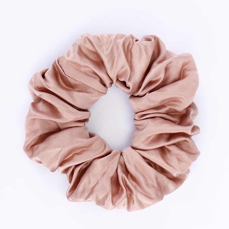 Einfarbiges Haargummi-Set für Damen, Satin, matt, Satin, Farbe, Tanga, Blumen-Haarschmuck, Stall, Nachtmarkt