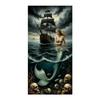 Diamond Mosaic Mermaid Skull Sailboat Scenery Large Size Diy Diamond Painting Fairy Tale Full Drill Jewelry Cross Stitch Kits Wall Decor