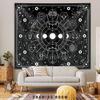 Zodiac Astrology Tapestry - Black and White Constellation Wall Hanging for Teen Girl's Bedroom, Living Room, Dorm (51x59 inches)