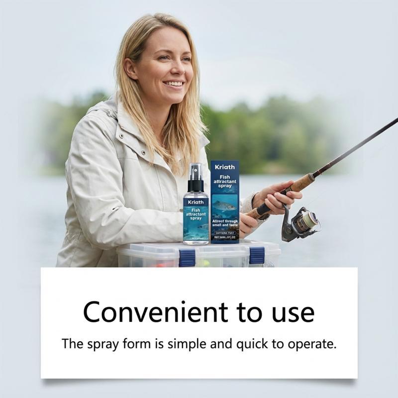 Fish Attractant Spray 60ml Lure Enhancer High Potency Scent For All Waters Increases Catch Rate For Anglers And Fishermen