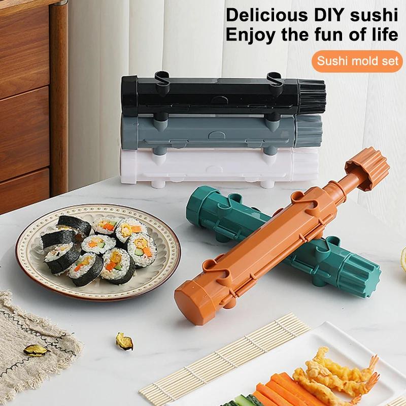 DIY Cylinder Sushi Making Machine Quick Sushi Bazooka Japanese Rolled Rice Meat Mold Rice Ball Mold Kitchen Bento Accessories