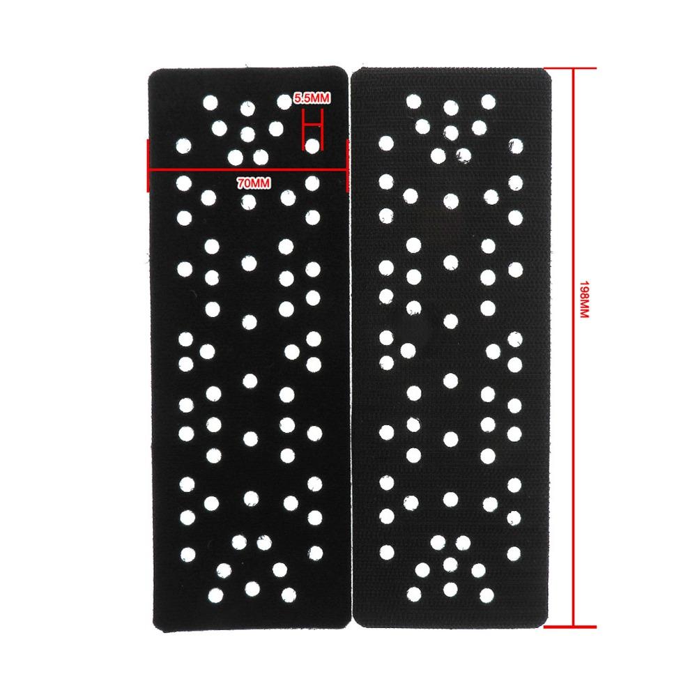 2PCS 70x198mm Size Hook And Loop Sponge Rectangular Interface Pad For Electric Grinder
