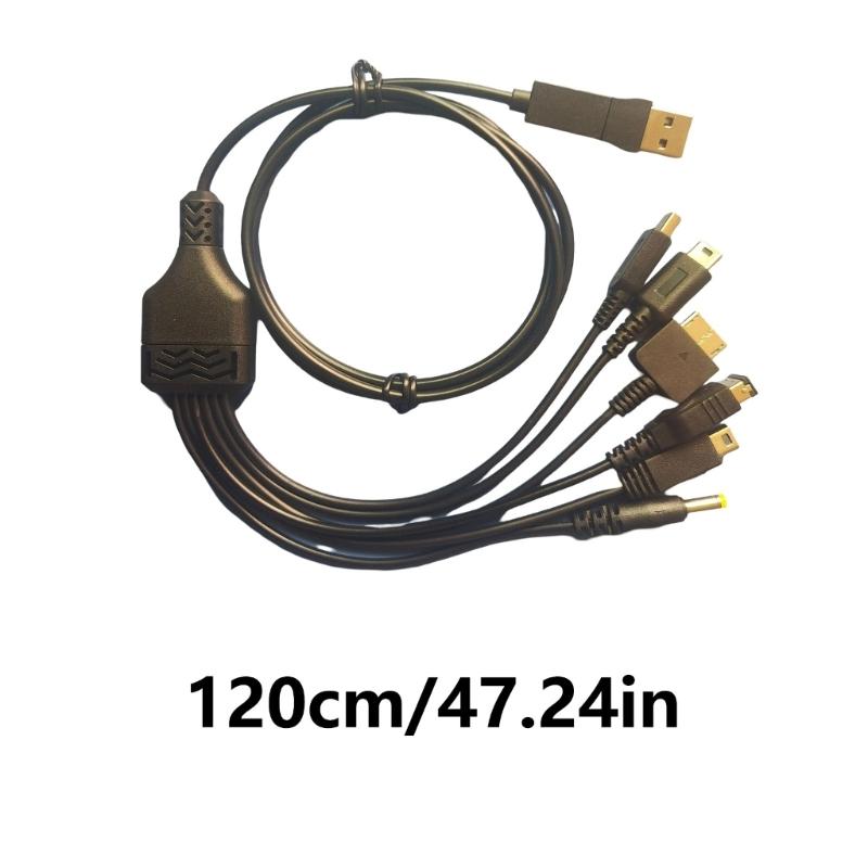Universal 6 in 1 USB C Charging Cable For Handheld Game Consoles Gaming Cable Charging Cord Replacement