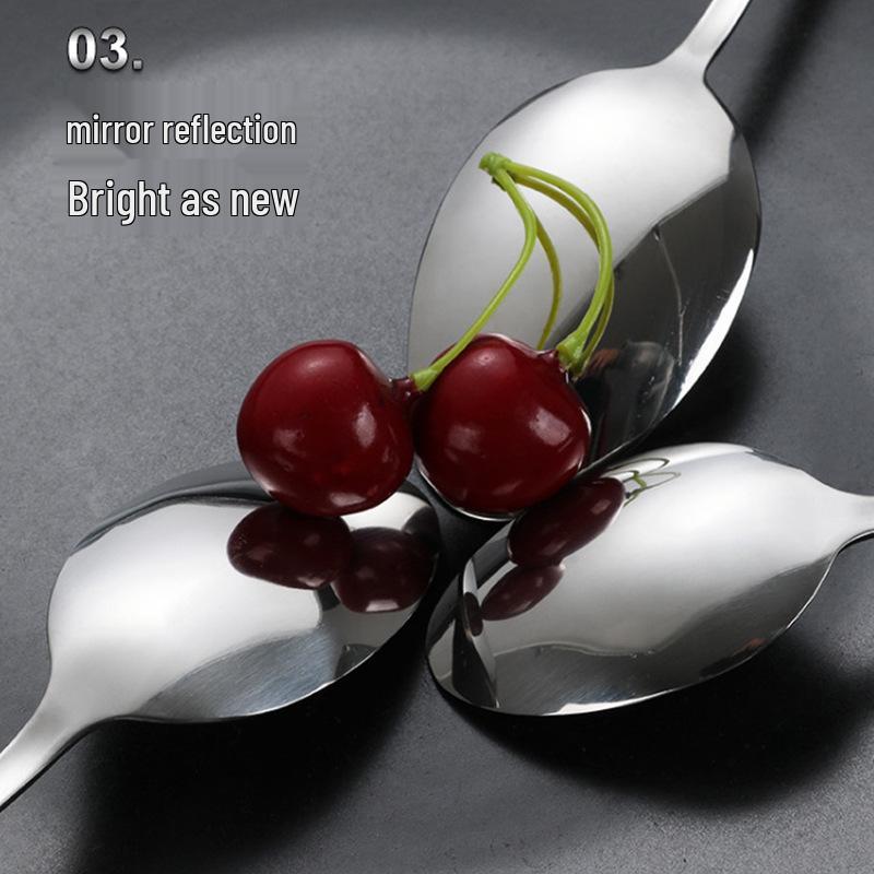 Nerezová ocel 304 Lžíce na polévku a kávu s dlouhou rukojetí v korejském stylu