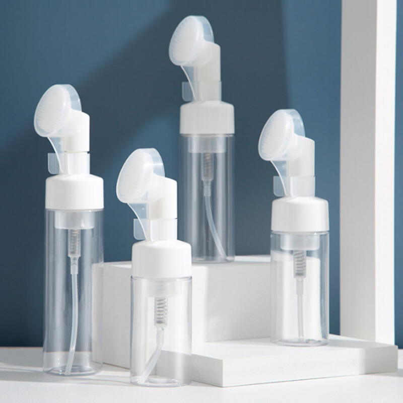 Silicone Facial Cleansing Brush Foam Bottle Container Travel Bottle