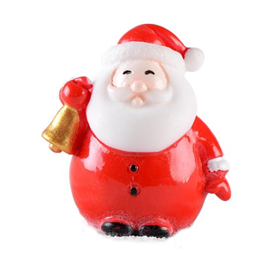 Estatua en miniatura, mano de obra exquisita, amplia aplicación, resina, micropaisaje con temática navideña, estatua de escritorio, adorno para el hogar