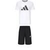 Adidas Taekwondo Breathable Crew Neck Short Sleeve T-Shirt Fashion Lace-Up Shorts Casual Sports Suit Unisex Sports Suit ADICLTSPSTK-WGY+S21ATMSH3T-BW