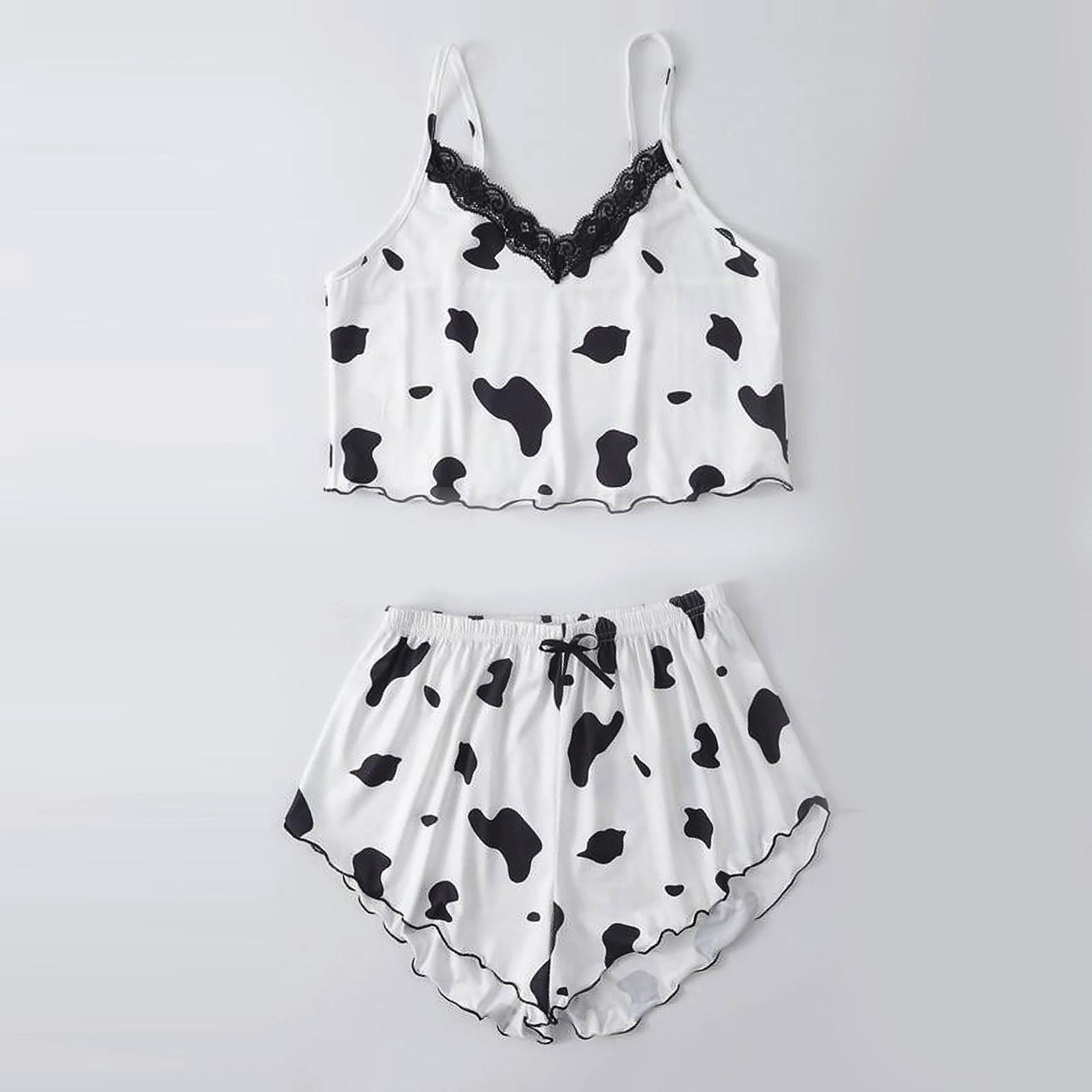 

Женские модные комплекты с принтом, одежда для дома, комплект для сна, топы + брюки S белый