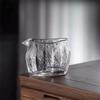 150ml Handmade Hexagonal Hammer Pattern Thickened Glass Fair Cup Tea Dispenser Heat Resistant Chahai Tea Cup Kung Fu Tea Set