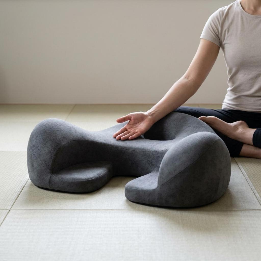 Meditation Cushion Memory Foam Contoured Seat Pillow Floor Lounger Chair
