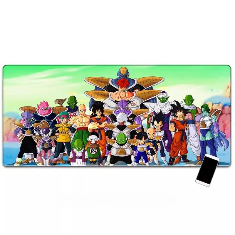 Super Popularna Seria Dragon Ball Son Goku Nadrukowana Skórzana Podkładka Pod Mysz Duża Z Obszytymi Krawędziami Podkładka na Biurko Pod Klawiaturę Komputerową Dzieci Uczą się Pisać Podkładka na Biurko