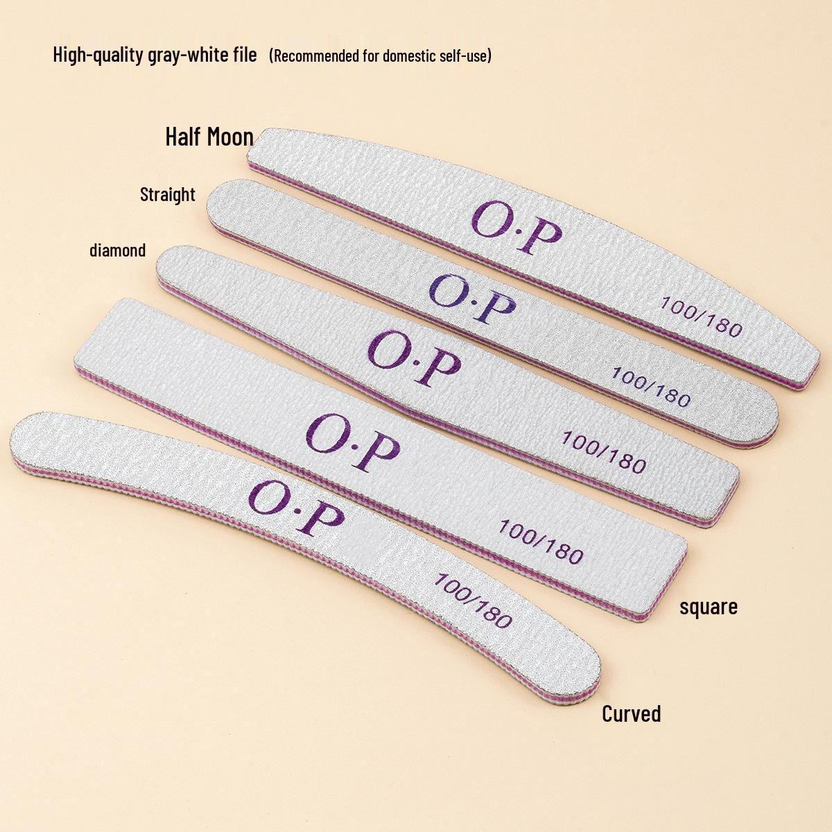 

Двусторонняя моющаяся пилка для ногтей 100/180 грит полоска для полировки маникюра Curved Shape
