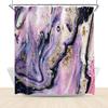 Purple Crystal Marble Abstract Shower Curtain For Bathroom Turquoise Teal Mineral Rock Texture Modern Shower Curtain With Hooks