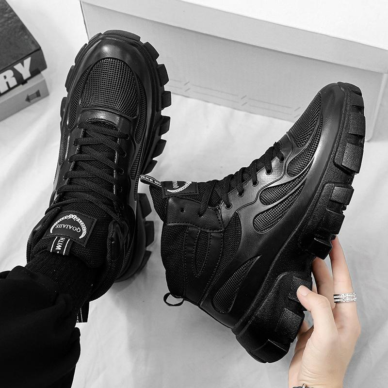 High-top Shoes Autumn New Thick-soled Wear-resistant Mountaineering Sports and Leisure High-end Shoes