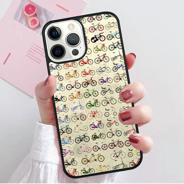 Hipster Bike Bicycle Phone Case Cover For iPhone 17 Air 16e 15 14 13 12 Pro Max 11 Pro Max Plus Coque Shell