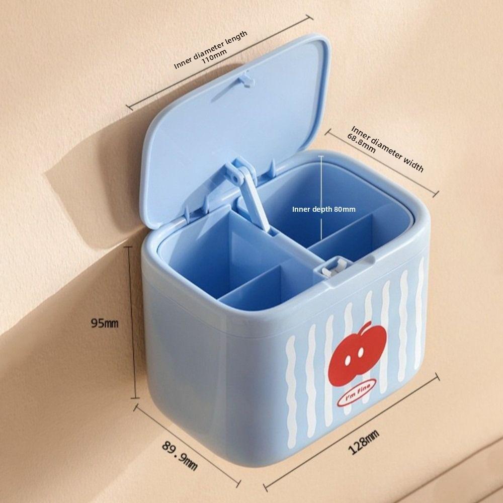 Automatic Lifting Cotton Swab Storage Box Compartmentalized Dopamine Cotton Pad Makeup Cotton Container Multifunctional