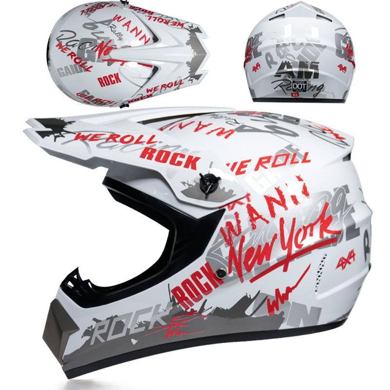Lightweight Full Face Off-Road Motorcycle Helmet Dirt Bike ATV Trail Riding With Ventilation Clear Visor