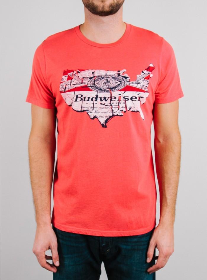 Budweiser Map T-Shirt S разноцветный