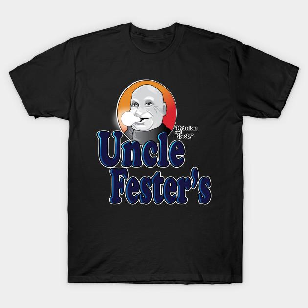 

Men Black Print T-shirt Uncle Fester S No-Cut Transfer Paper Print Cotton Tshirt 4XL чорний